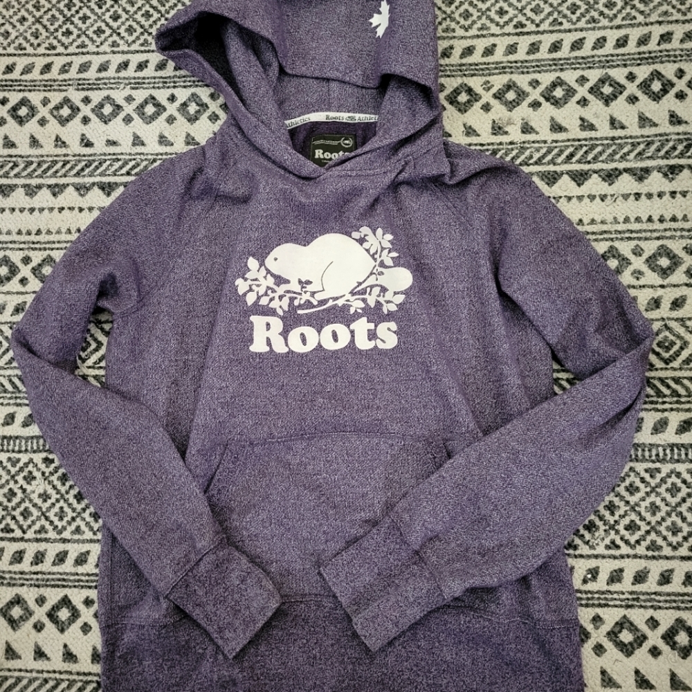 Roots Canada Purple Hoodie Large